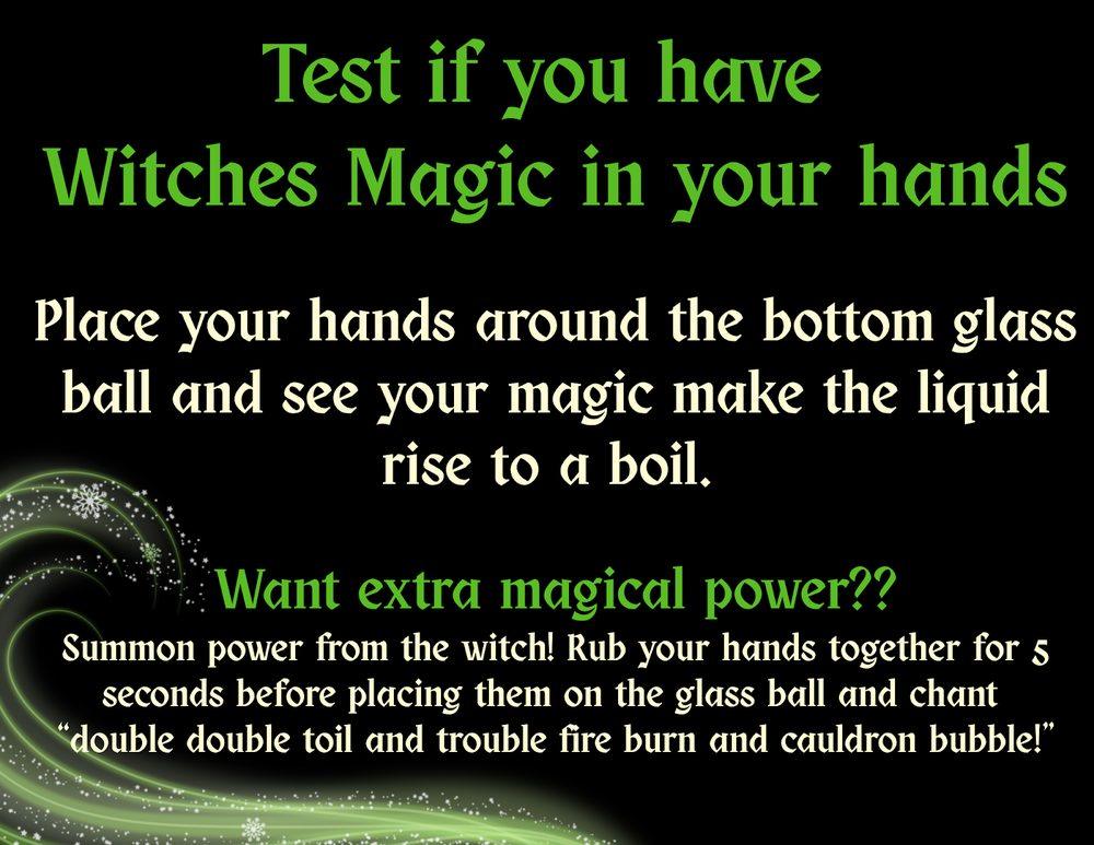 Test if you have witches magic in your hands